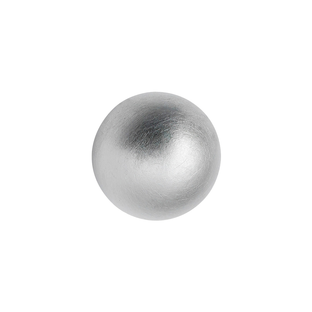 真鍮製 球形つまみ KTH-B086 黄銅（真鍮） サテンクロムめっき