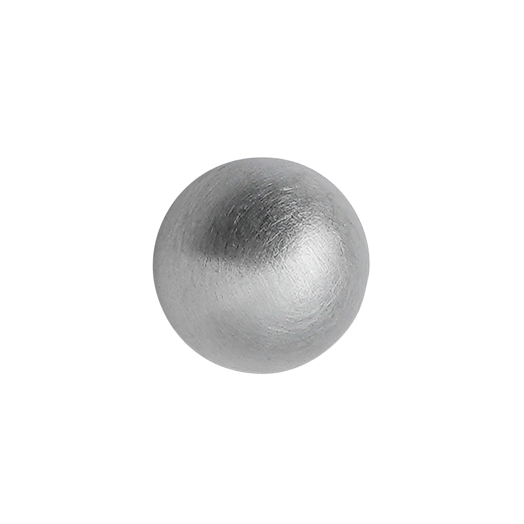 真鍮製 球形つまみ KTH-B087 黄銅（真鍮） サテンクロムめっき